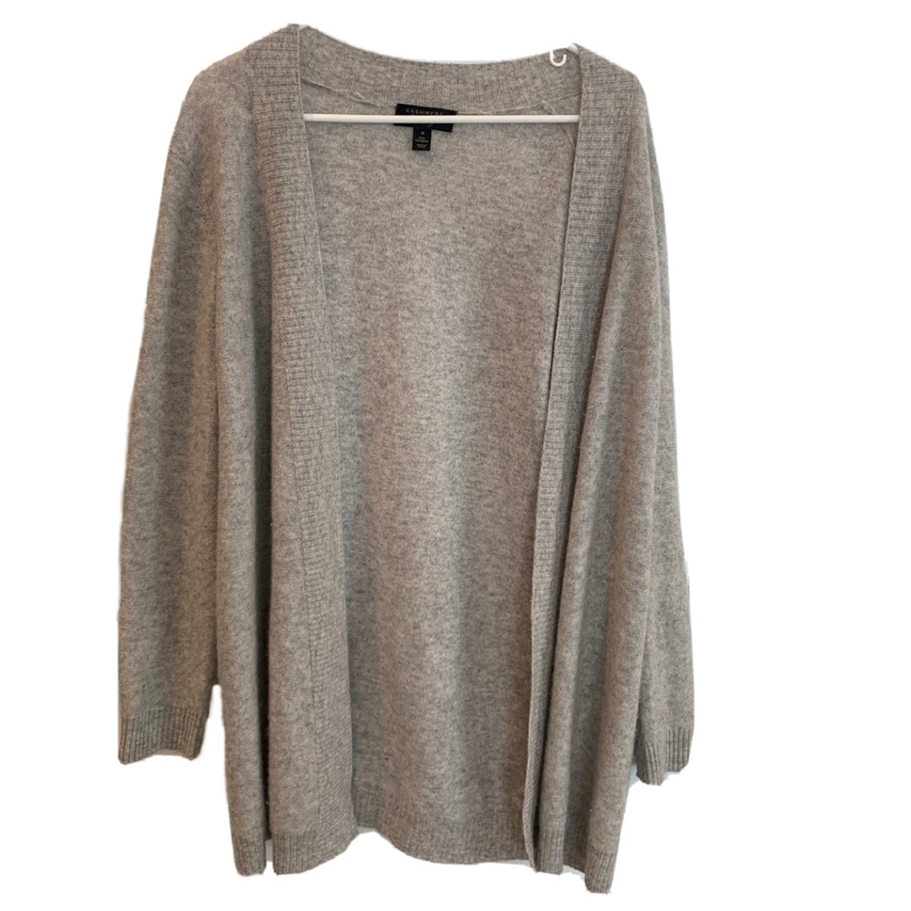 SOLD on Mercari- Cashmere Cardigan Sweater Gray Medium